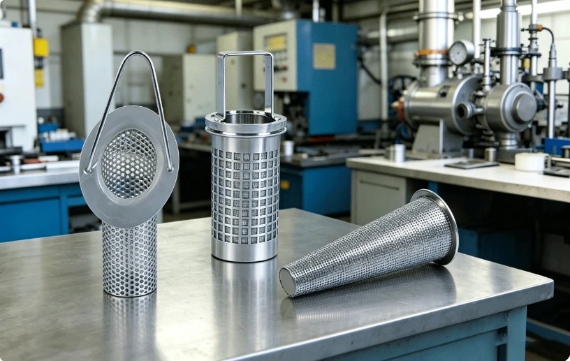 Elementos filtrantes met&aacute;licos de formas especiales